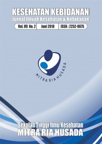 E Jurnal: Jurnal Ilmiah Kesehatan & Kebidanan SMRH Volume VIII Nomor 2, Juni 2019